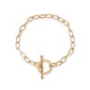 Bejewelled T-Bar Bracelet Gold