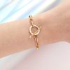 Bejewelled T-Bar Bracelet Gold - Image 3