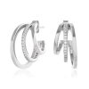Silver Multi Hoop Earrings