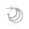 Silver Multi Hoop Earrings - Image 2