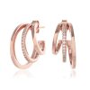 Rose Gold Multi Hoop Earrings