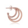 Rose Gold Multi Hoop Earrings - Image 2